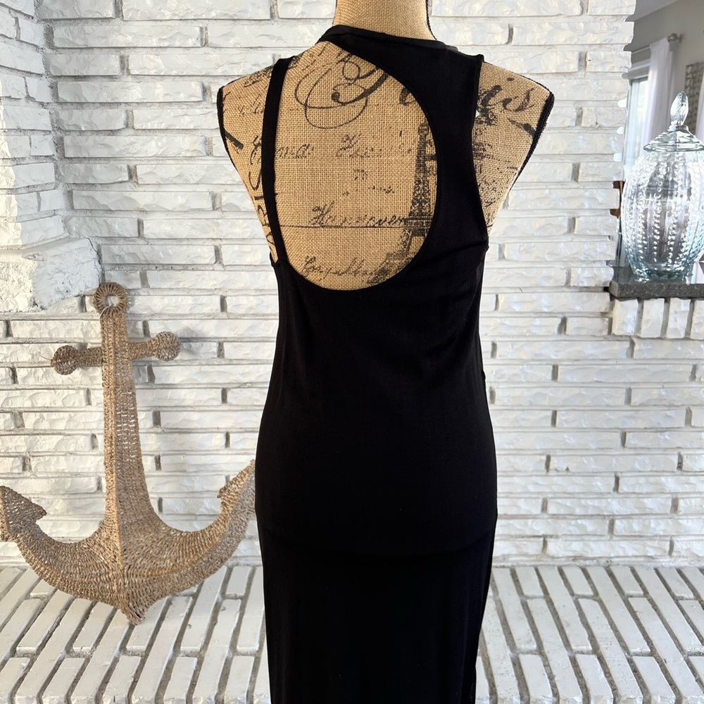NWT Helmut Lang Asymmetrical Open Back Little Black Dress Sz M